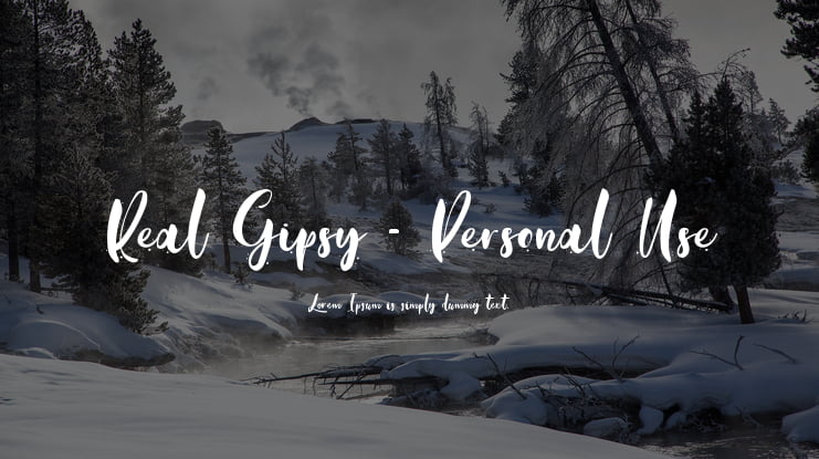 Real Gipsy - Personal Use Font