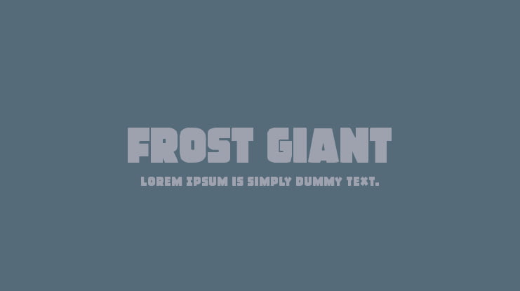 Frost Giant Font Family