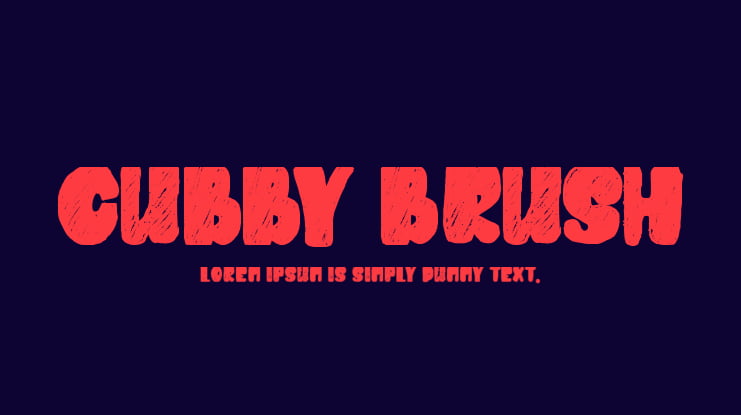 Cubby Brush Font
