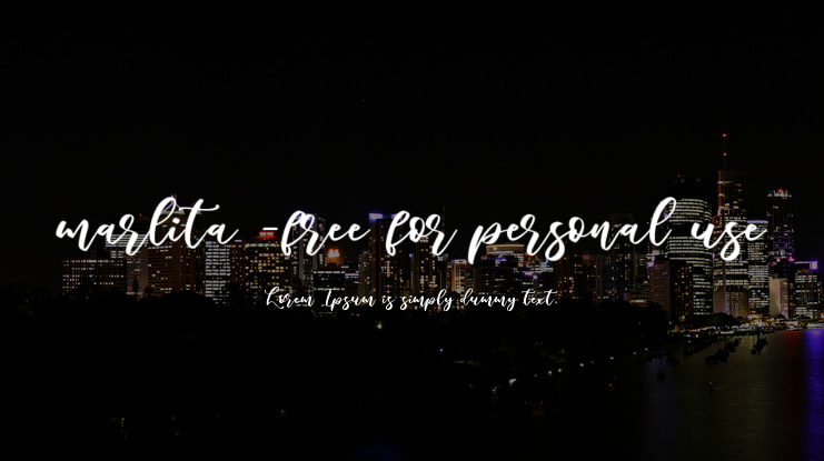 marlita -free for personal use Font