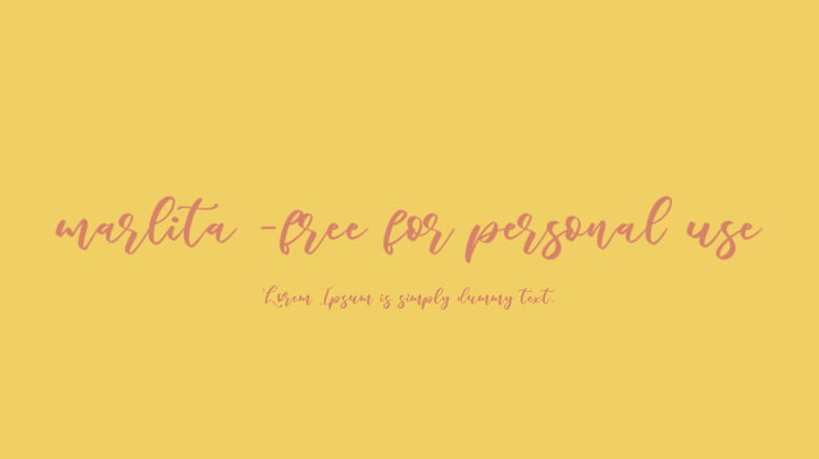 marlita -free for personal use Font