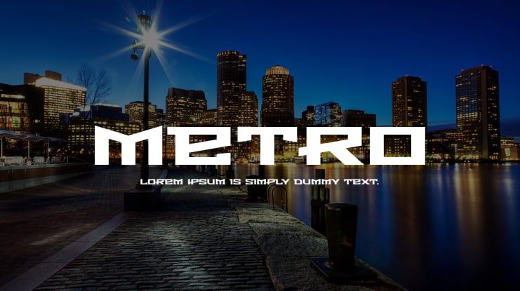 Metro Font : Download Free for DeskTop & Webfont