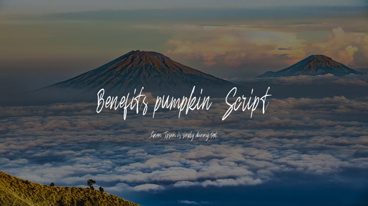 Benefits pumpkin Script Font