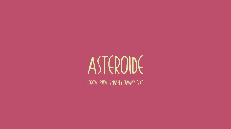 Asteroide Font