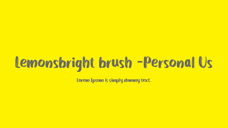 Lemonsbright brush -Personal Us Font