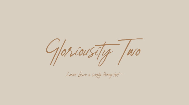 Gloriousity Two Font