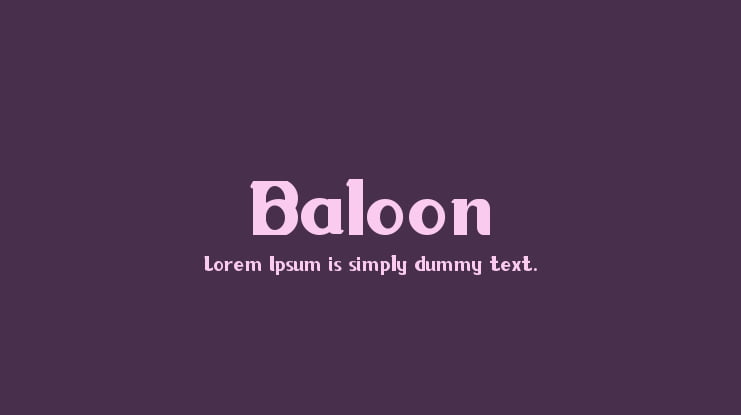 Baloon Font