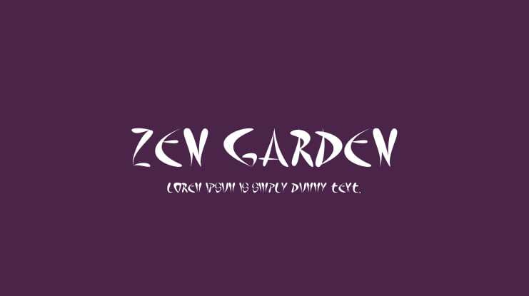 Zen Garden Font