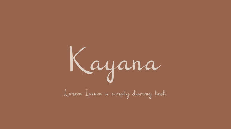 Kayana Font