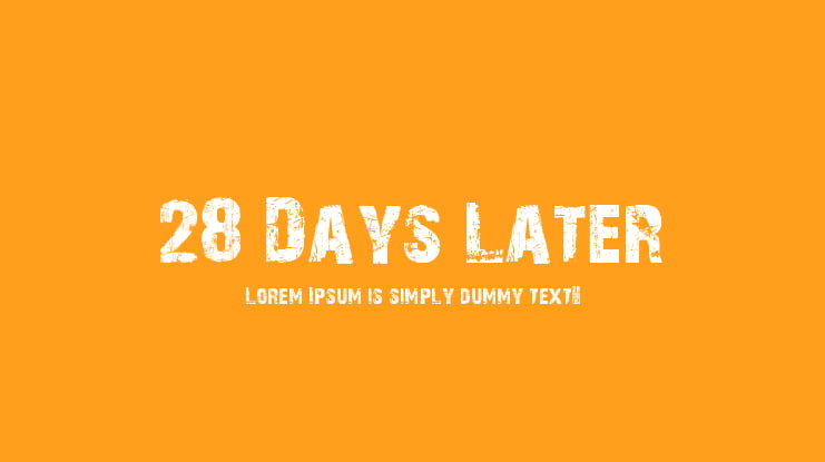 28 Days Later Font