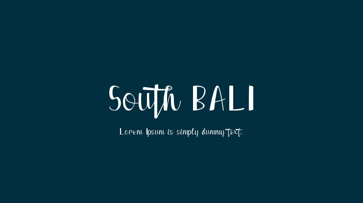 South BALI Font