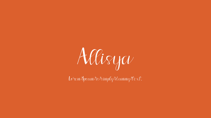 Allisya Font
