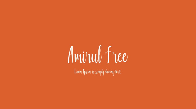 Amirul Free Font