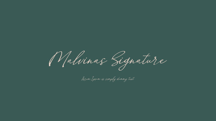 Malvinas Signature Font