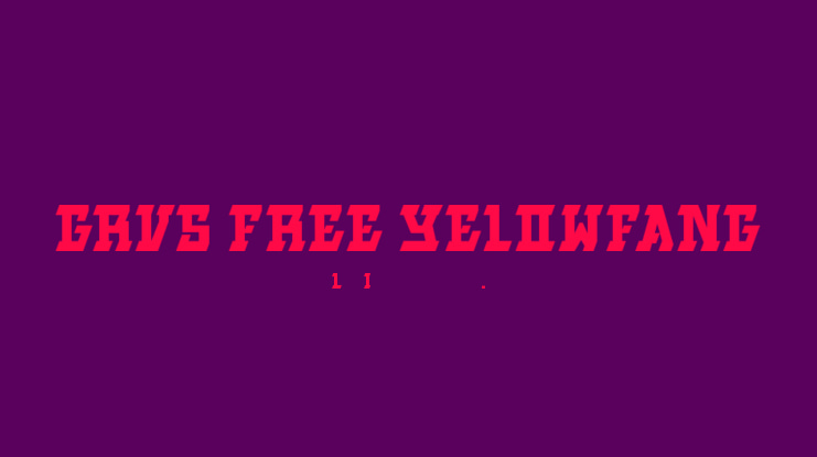 GRVS-FREE-YELOWFANG Font