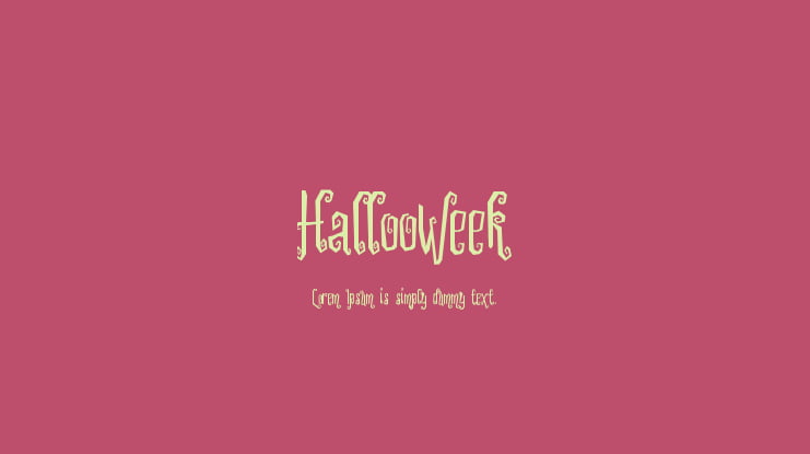 Hallooweek Font