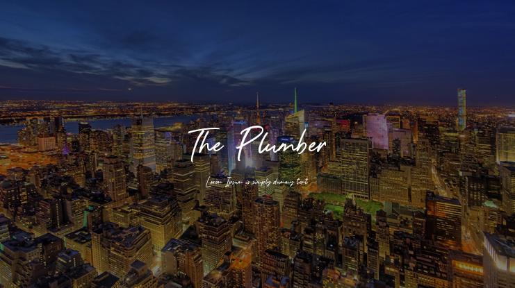 The Plumber Font