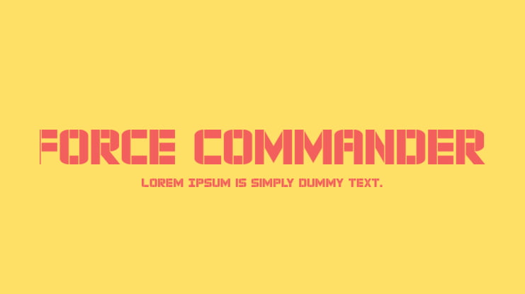 Force Commander Font Family