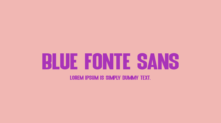 Blue Fonte Sans Font