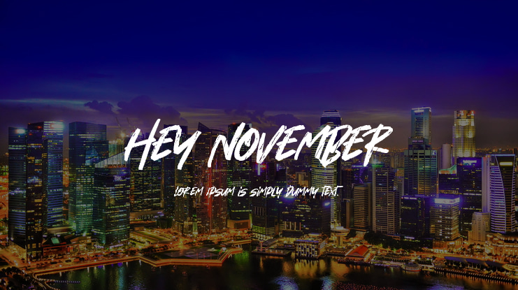 Hey November Font