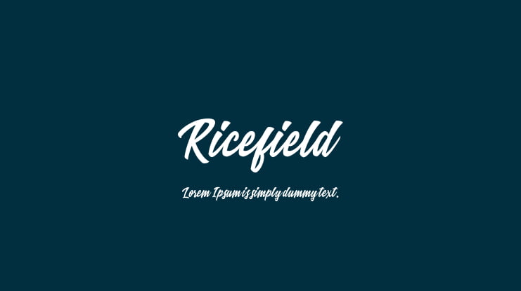 Ricefield Font