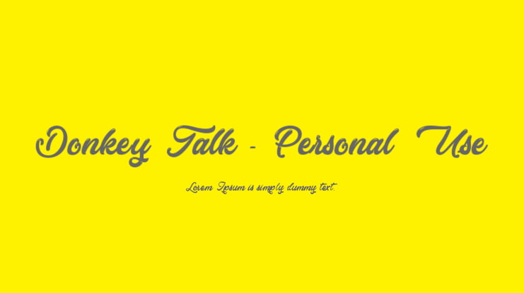 Donkey Talk - Personal Use Font