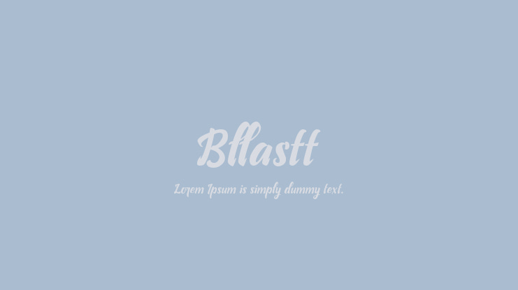Bllastt Font