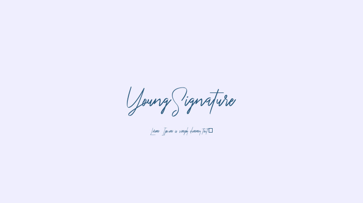 YoungSignature Font