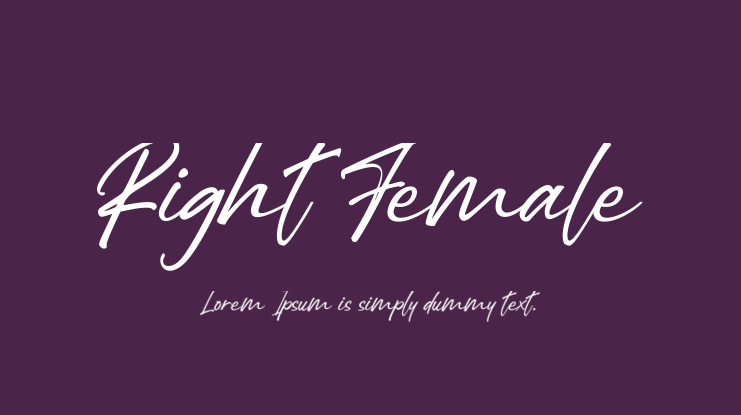 Right Female Font