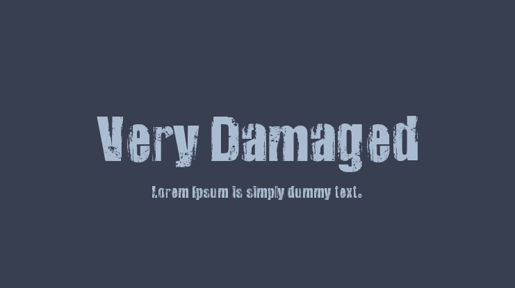 Very Damaged Font Family