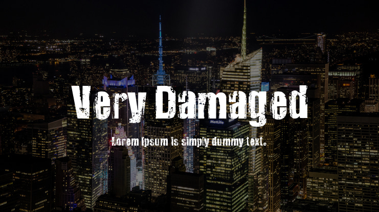 Very Damaged Font Family