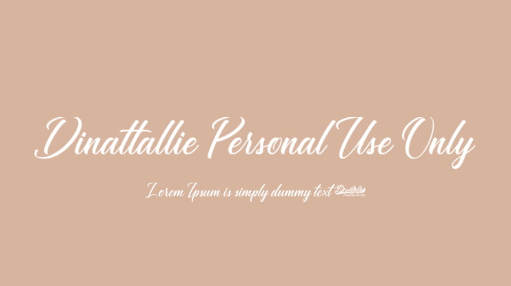 Dinattallie Personal Use Only Font