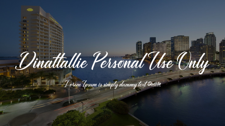 Dinattallie Personal Use Only Font