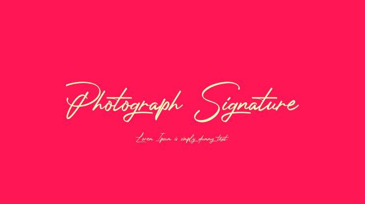 Photograph Signature Font