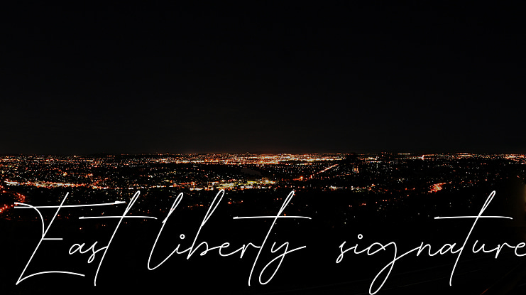 East liberty signature Font