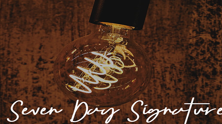 Seven Day Signature Font