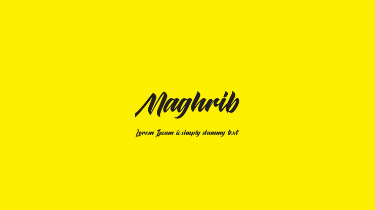 Maghrib Font