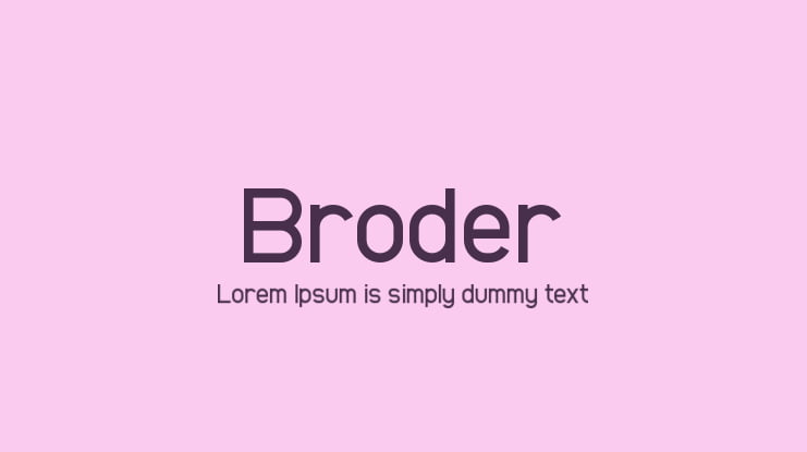 Broder Font Family