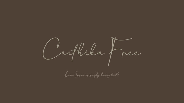 Canthika Free Font