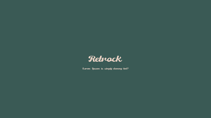 Retrock Font