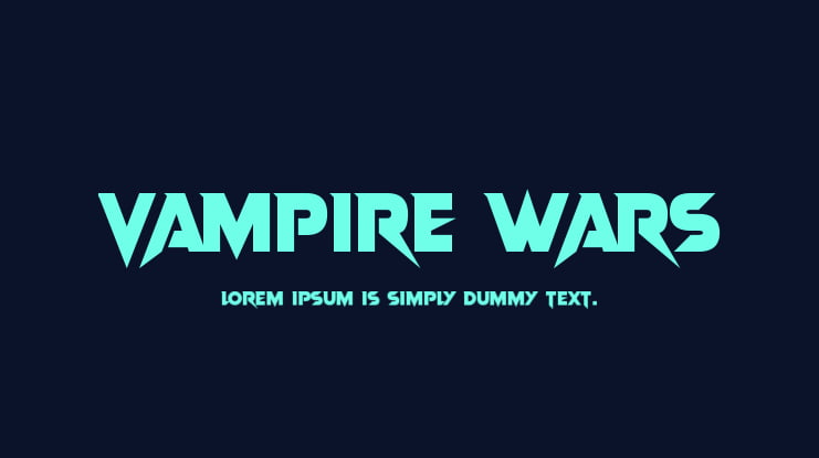 Vampire Wars Font Family