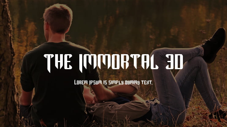 The Immortal 3D Font Family