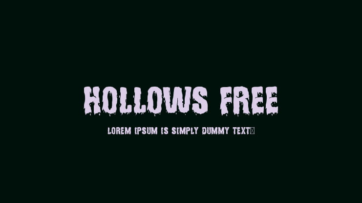 Hollows Free Font