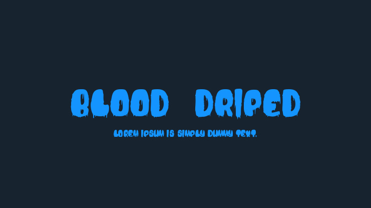 Blood  Driped Font