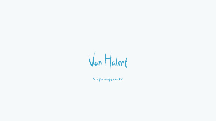 Von Halent Font