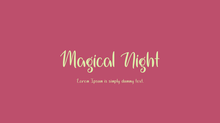 Magical Night Font