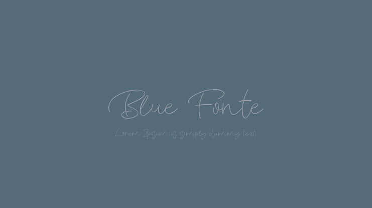 Blue Fonte Font