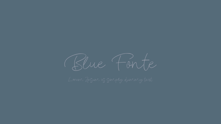 Blue Fonte Font