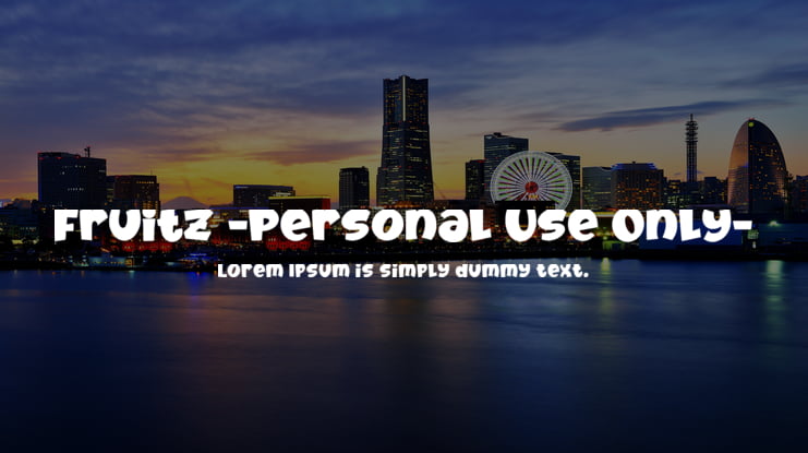 Fruitz -Personal Use Only- Font