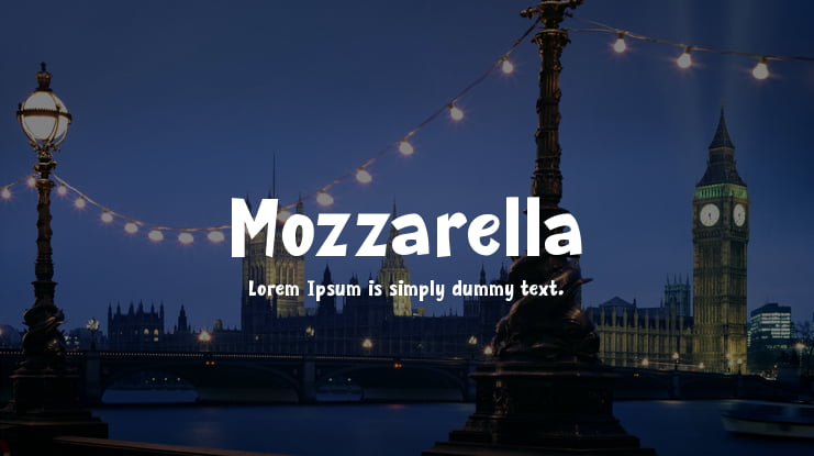 Mozzarella Font